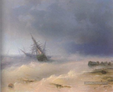 tempête 1872 Romantique Ivan Aivazovsky russe Peinture à l'huile
